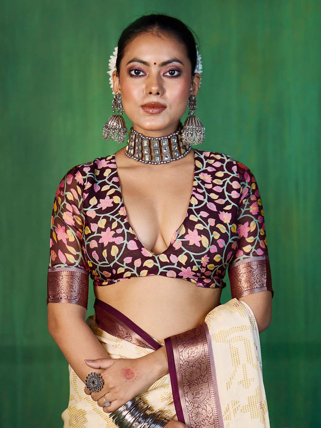 Bandhani Printed Georgette Saree