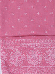 Neck Work Cotton Blend Unstitched Suit With Dupatta