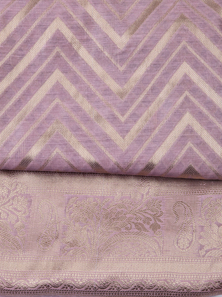Woven Chanderi Unstitched Suit With Dupatta
