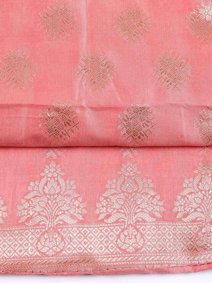 Woven Chanderi Unstitched Suit Piece With Dupatta