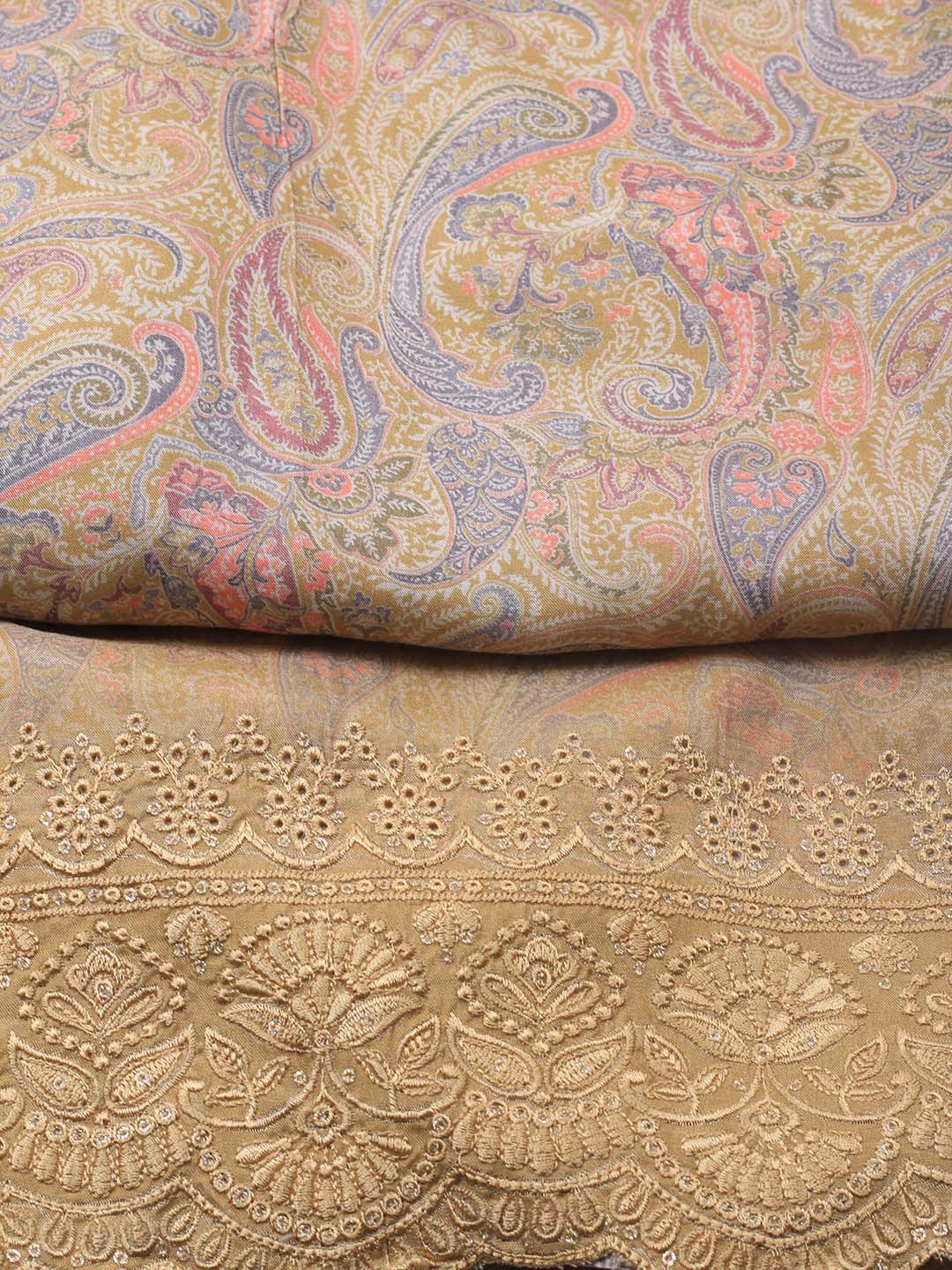 Printed Muslin Unstitched Suit With Dupatta