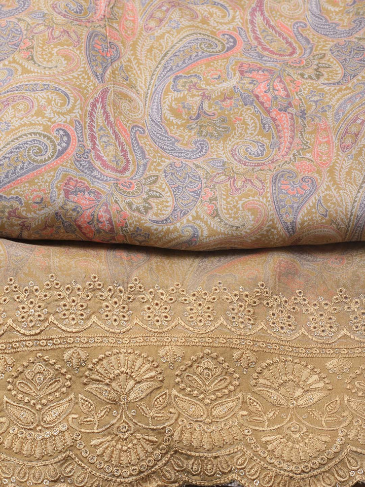 Printed Muslin Unstitched Suit With Dupatta