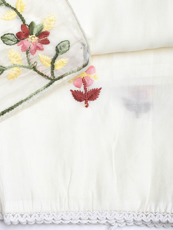 Neck Embroidery Cotton Unstitched Suit With Dupatta