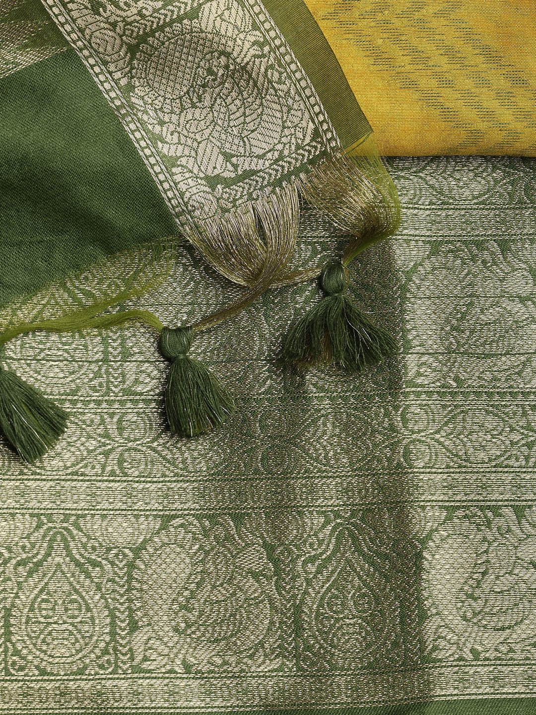 Woven Chanderi Unstitched Suit With Dupatta