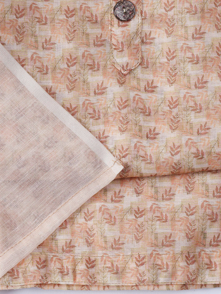 Printed Linen Unstitched Suit With Dupatta