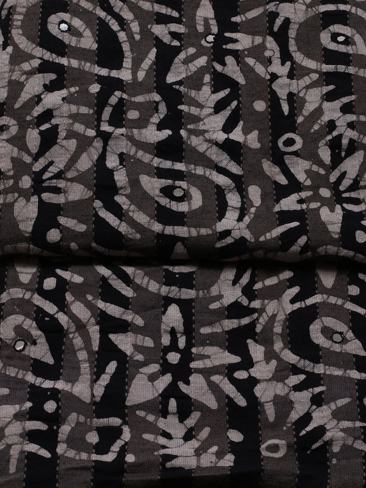 Printed Cotton Blend Unstitched Suit With Dupatta
