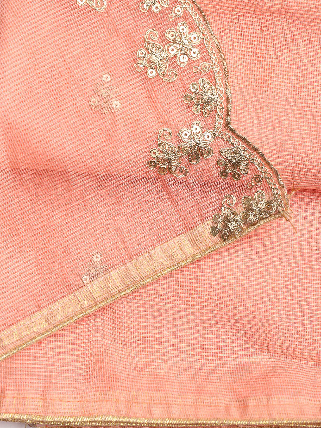 Embroidered Cotton Blend Unstitched Suit Piece With Dupatta