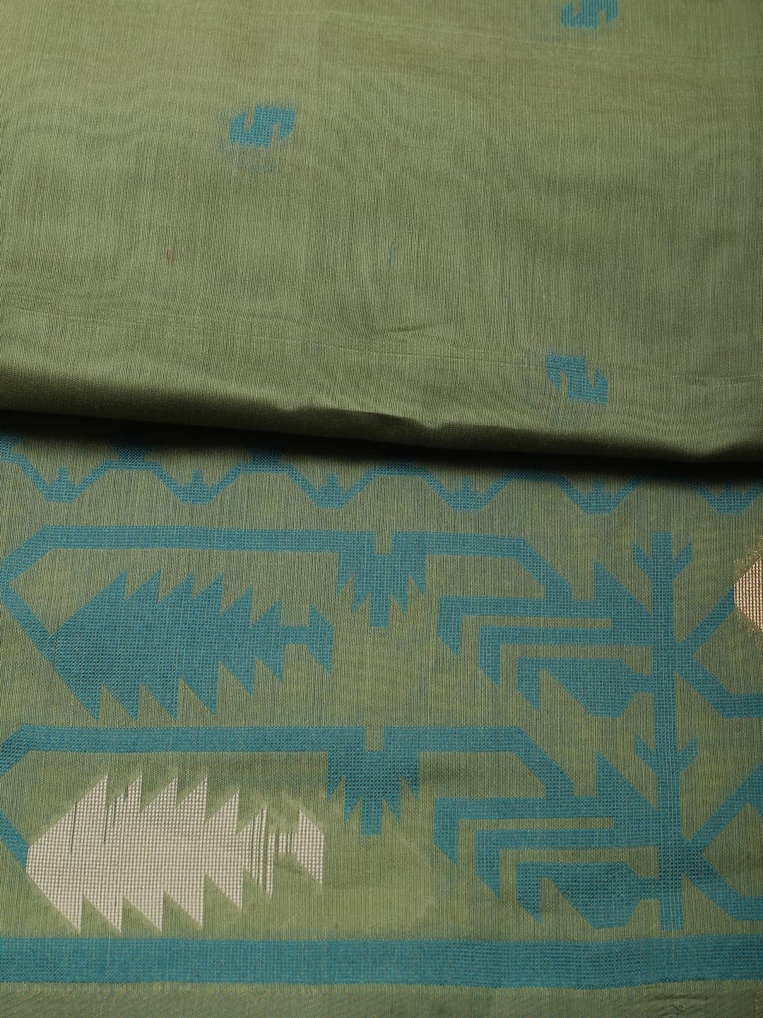 Jamdani Chanderi Unstitched Suit Piece With Dupatta