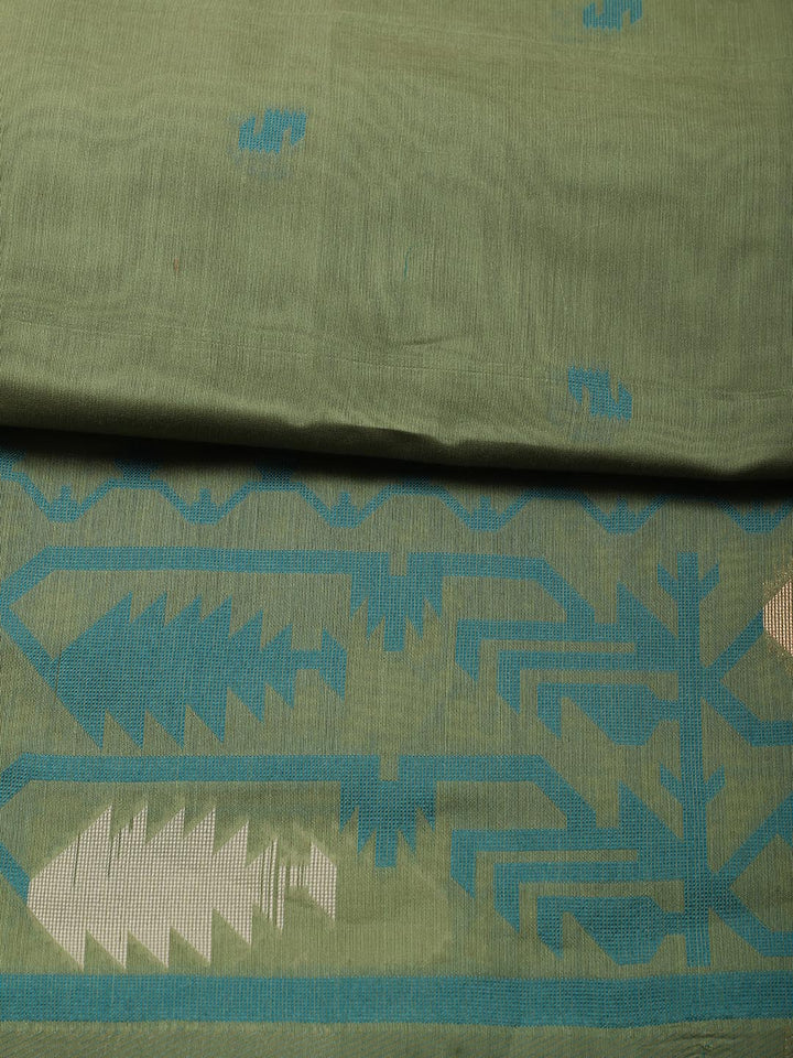 Jamdani Chanderi Unstitched Suit Piece With Dupatta