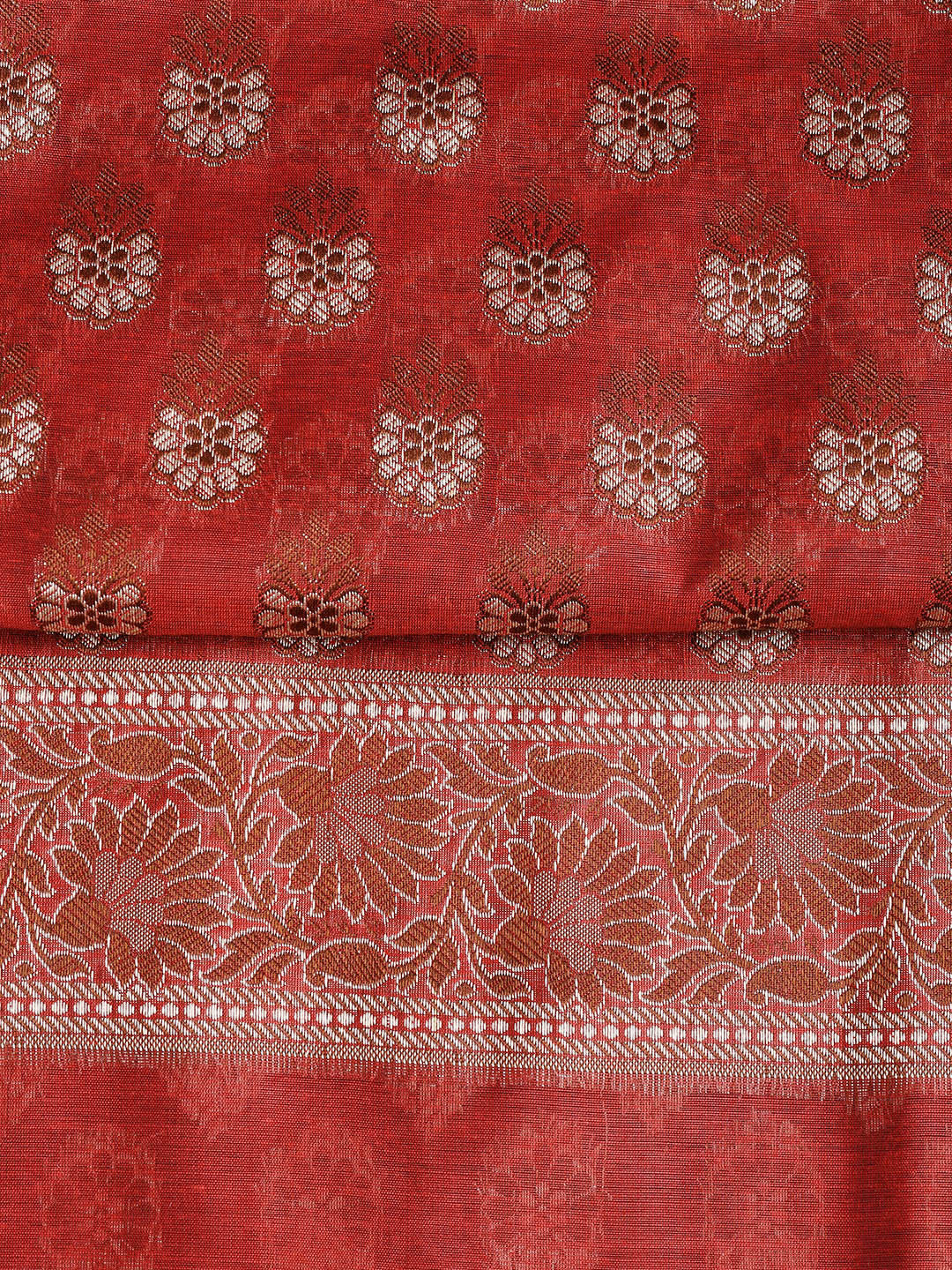 Woven Chanderi Unstitched Suit With Dupatta