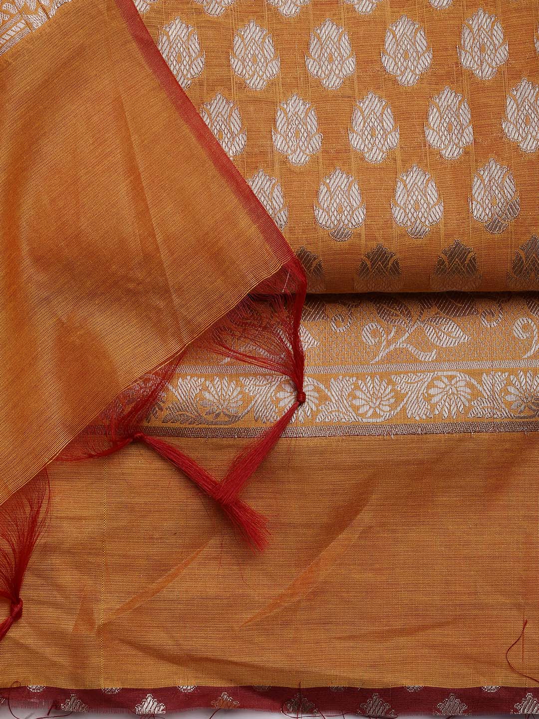 Banarasi Chanderi Unstitched Suit With Dupatta