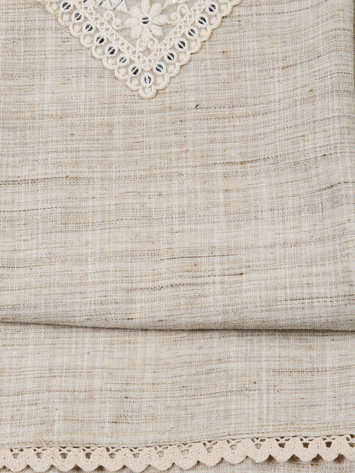 Neck Embroidery Cotton Unstitched Suit With Dupatta