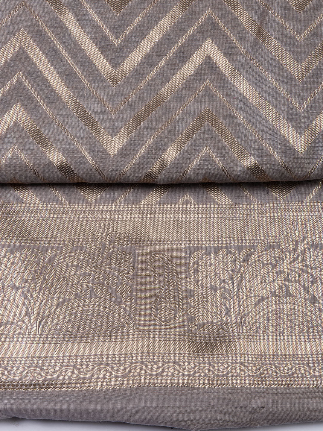 Woven Chanderi Unstitched Suit With Dupatta