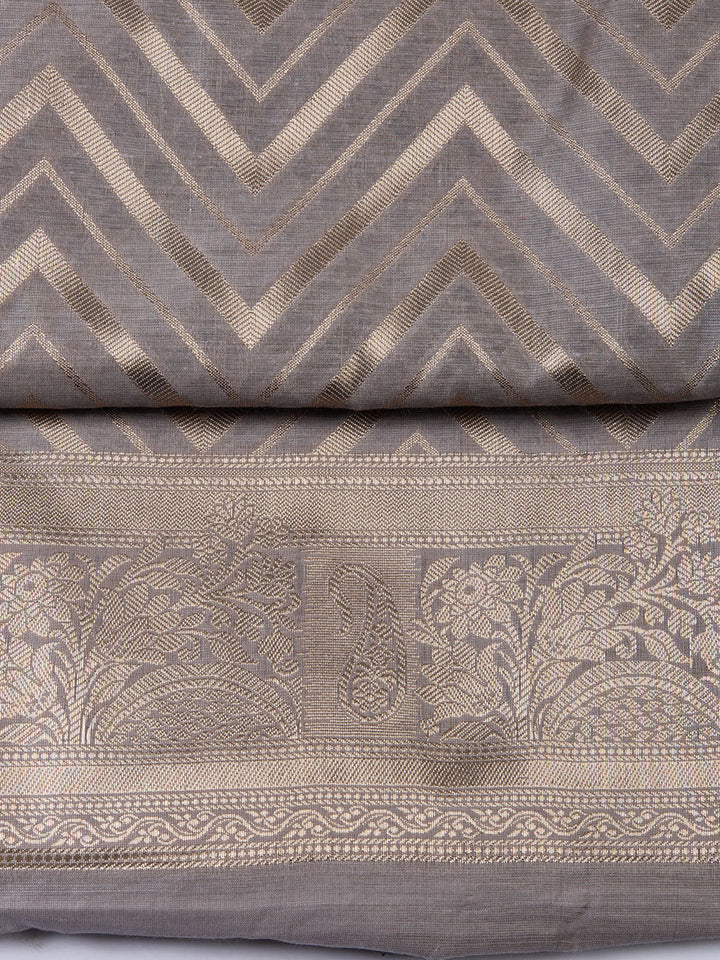 Woven Chanderi Unstitched Suit With Dupatta