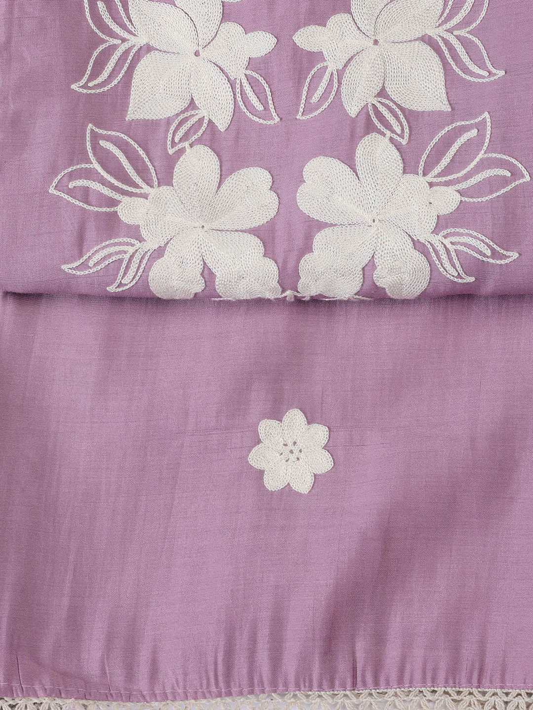 Neck Embroidery Chanderi Unstitched Suit With Dupatta