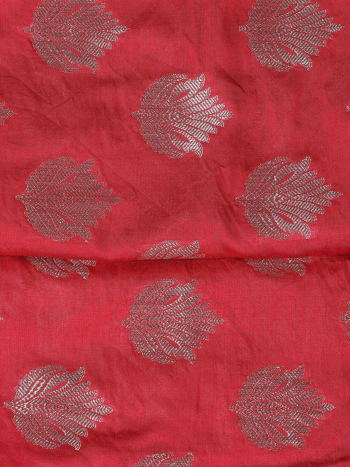 Woven Chanderi Unstitched Suit With Dupatta