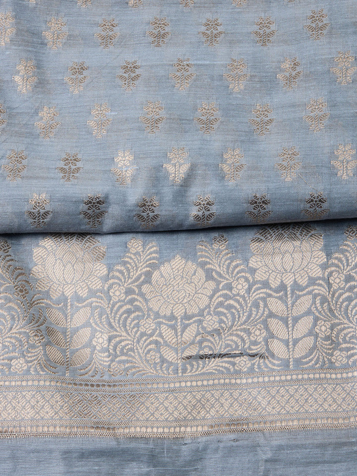 Woven Chanderi Unstitched Suit With Dupatta