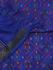 Printed Chanderi Unstitched Suit With Dupatta