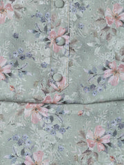 Printed Cotton Blend Unstitched Suit With Dupatta