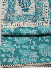 Printed Cotton Blend Unstitched Suit Piece With Dupatta