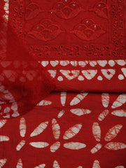Printed Cotton Blend Unstitched Suit With Dupatta