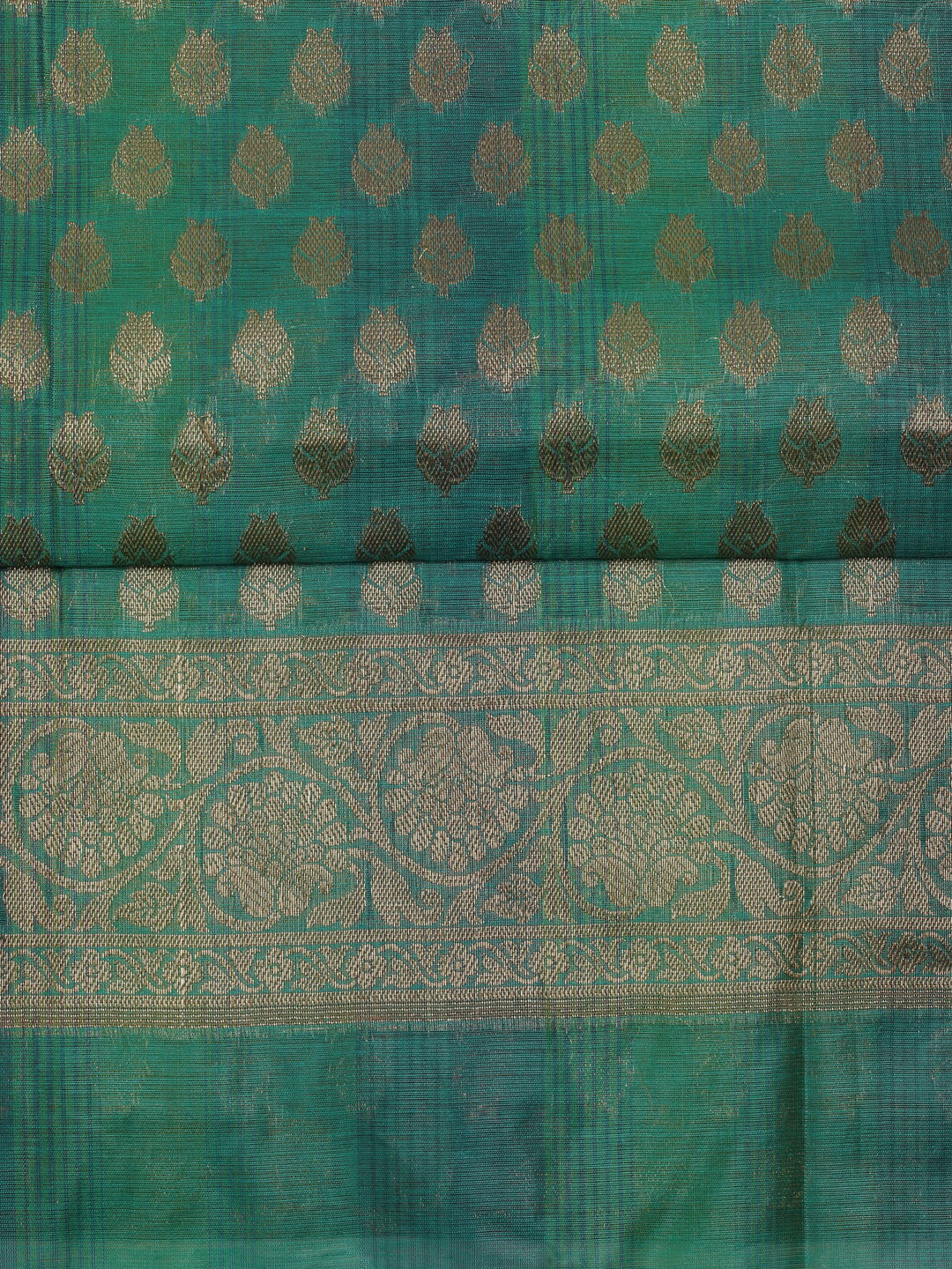 Woven Design Chanderi Unstitched Suit With Dupatta