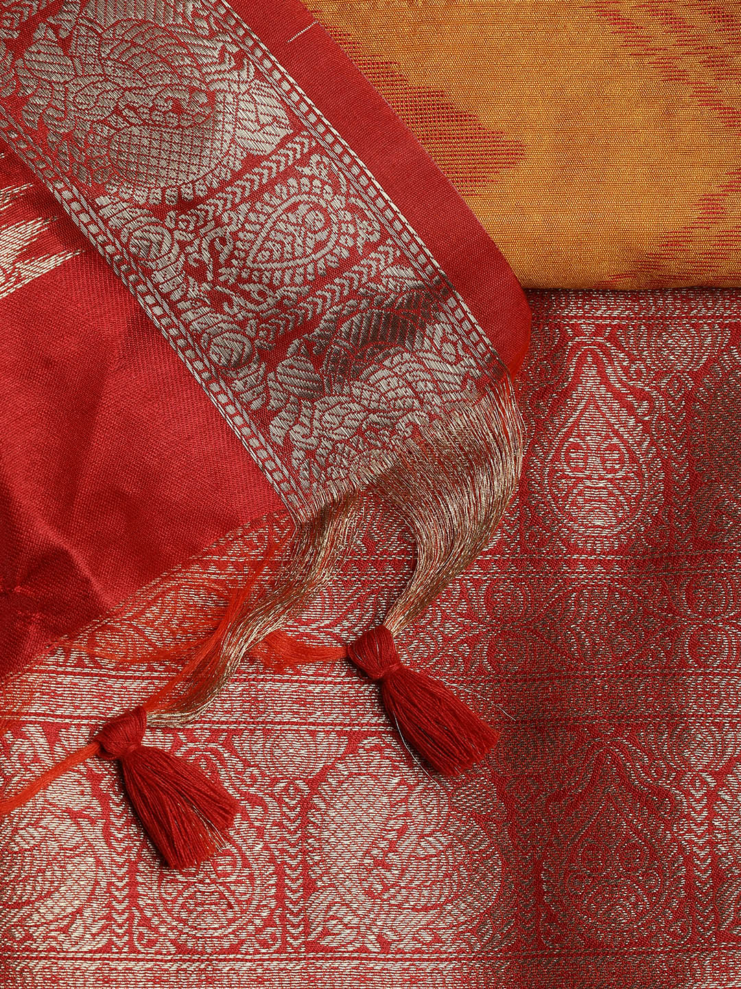 Woven Chanderi Unstitched Suit With Dupatta