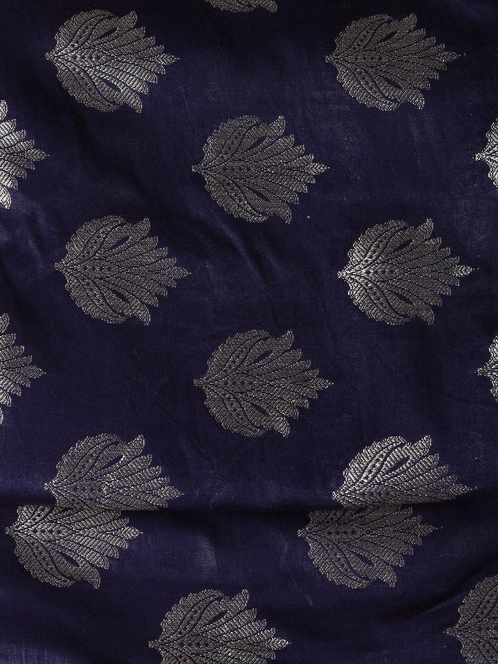 Woven Chanderi Unstitched Suit With Dupatta