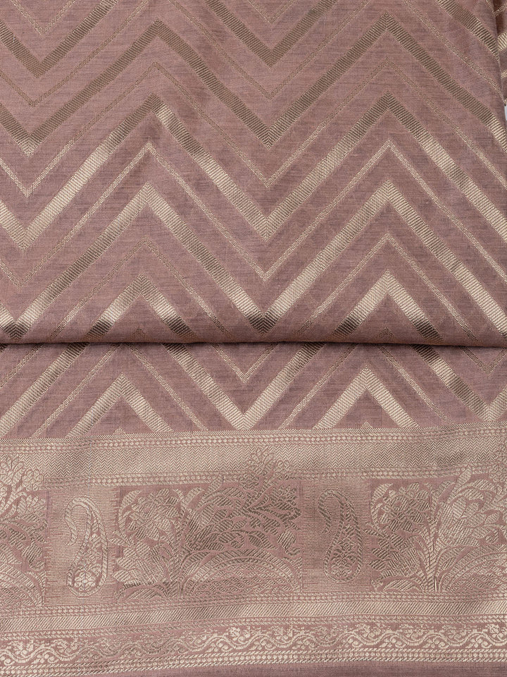 Woven Chanderi Unstitched Suit With Dupatta