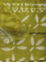 Printed Cotton Blend Unstitched Suit With Dupatta