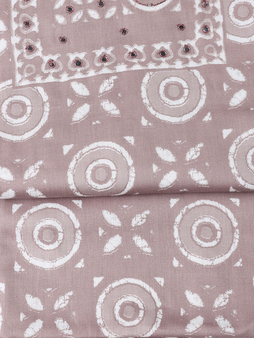 Printed Cotton Blend Unstitched Suit With Dupatta