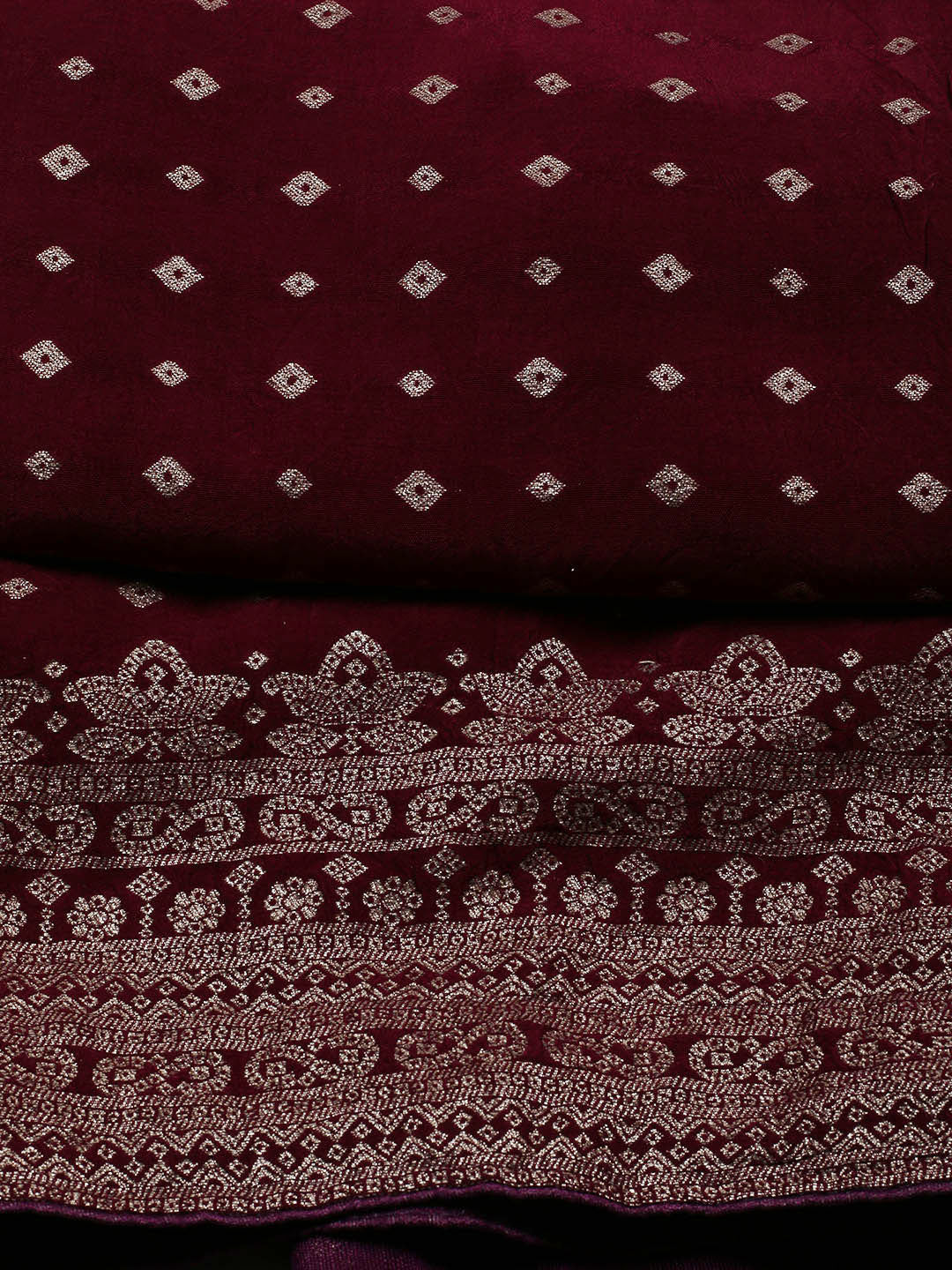 Woven Chanderi Unstitched Suit Piece With Dupatta
