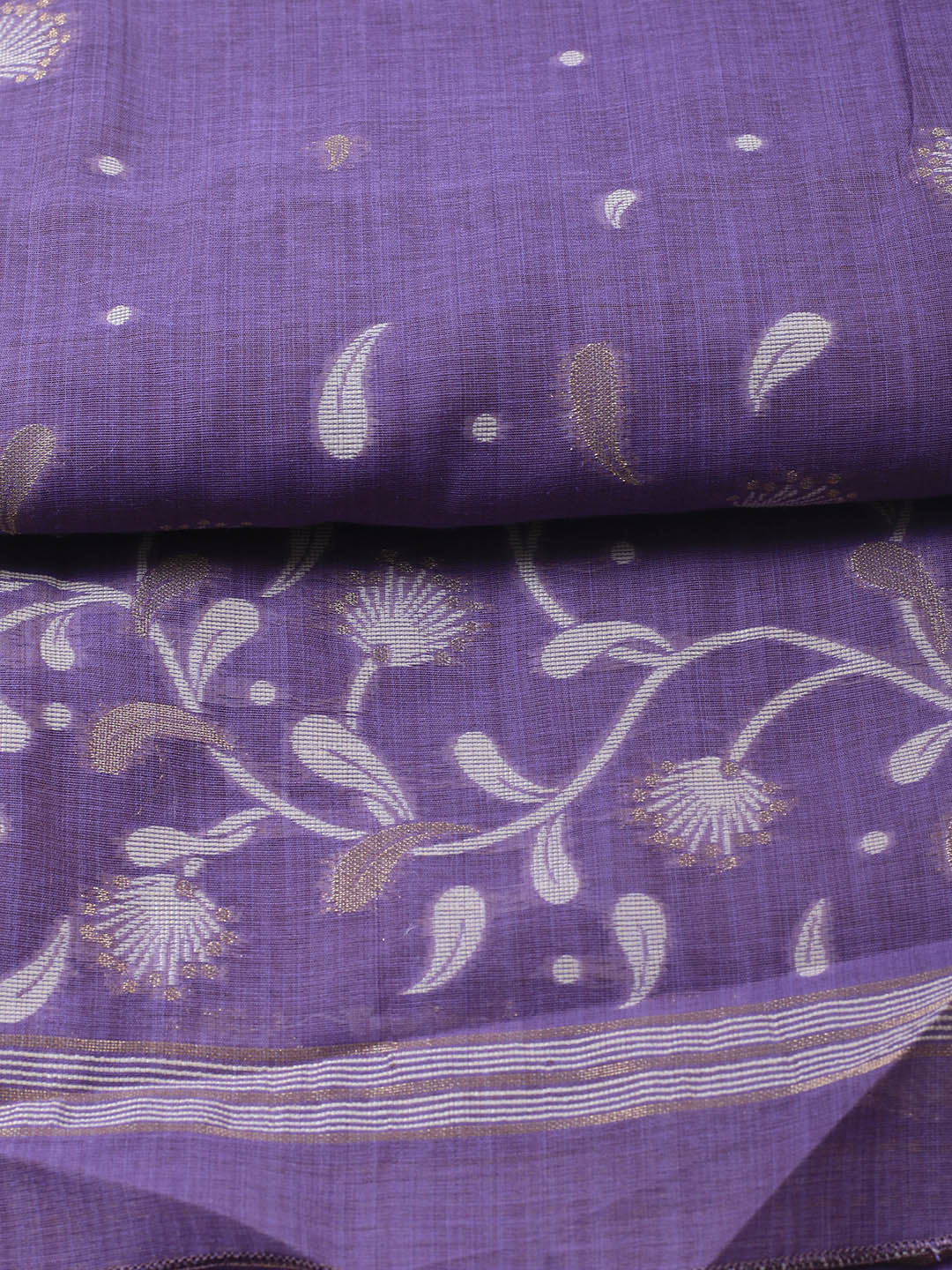 Neck Embroidery Chanderi Unstitched Suit With Dupatta