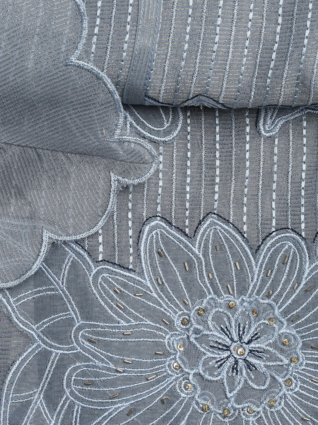 Embroidery Tissue Unstitched Suit With Dupatta