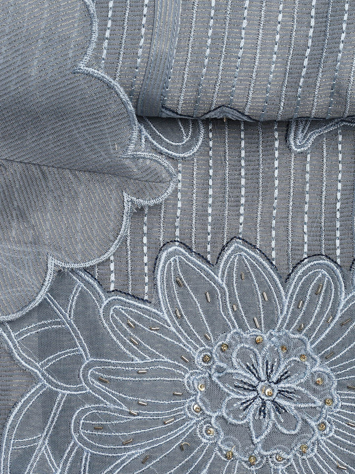 Embroidery Tissue Unstitched Suit With Dupatta