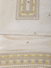 Neck Embroidery Tissue Unstitched Suit With Dupatta