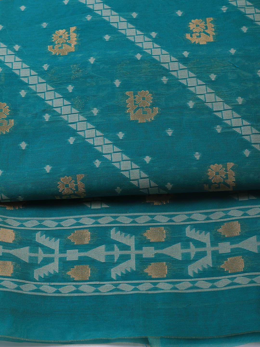 Jamdani Chanderi Unstitched Suit Piece With Dupatta