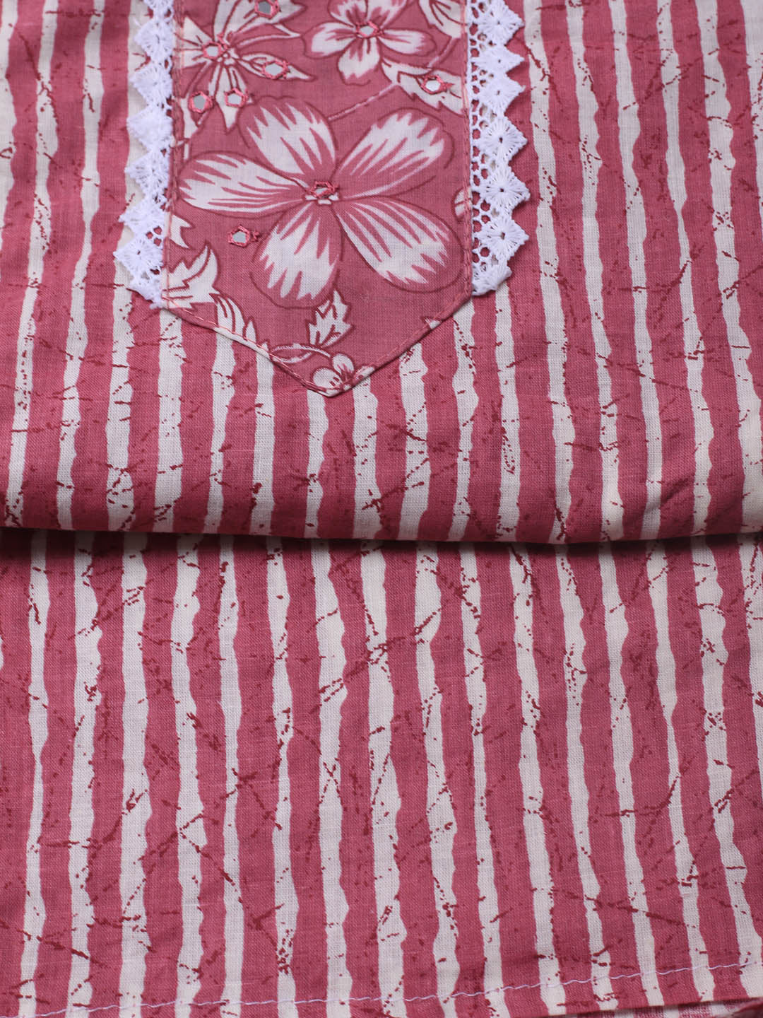 Printed Cotton Blend Unstitched Suit With Dupatta