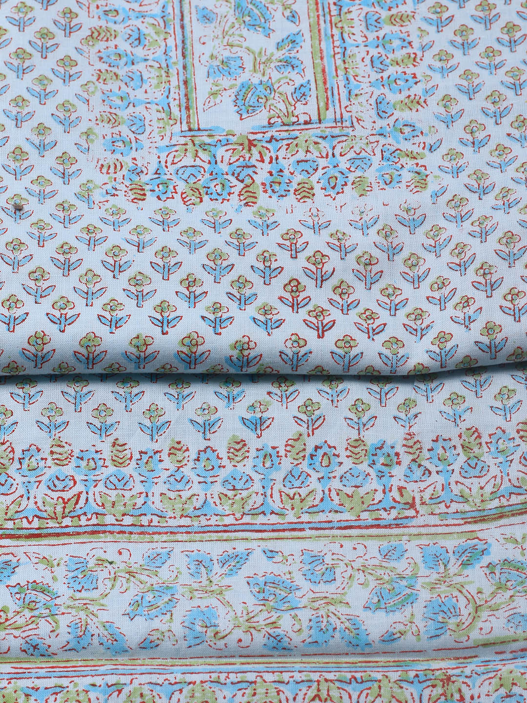 Printed Cotton Blend Unstitched Suit Piece With Dupatta