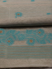 Jamdani Chanderi Unstitched Suit Piece With Dupatta