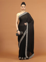 Stone Work Art Chiffon Saree