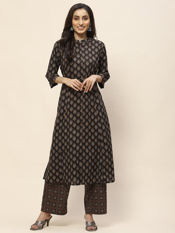 Printed Cotton Kurta Set