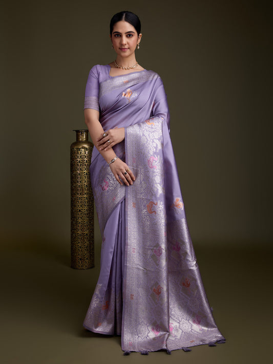 Zari Jaal Woven Art Silk Saree