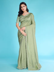 Stone Embroidery Tissue Saree