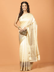 Plain Zari Border Art Silk Woven Saree