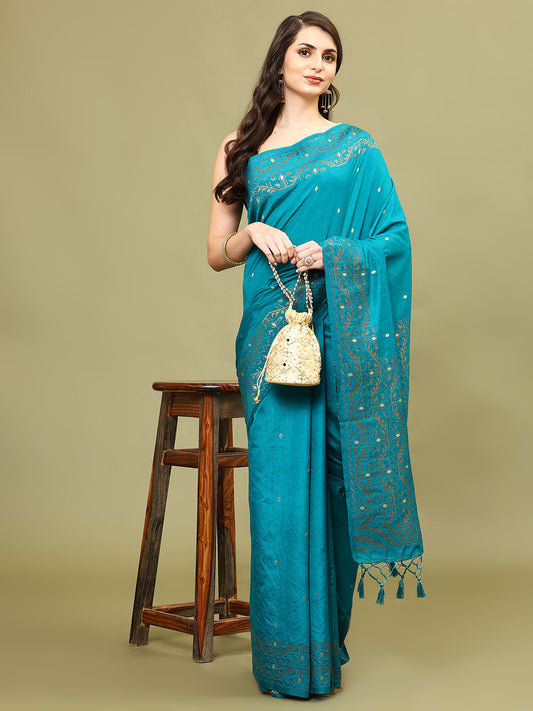 Zari Border Woven Handloom Saree