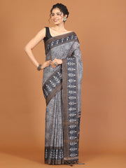 Digital Printed Tussar Woven Saree