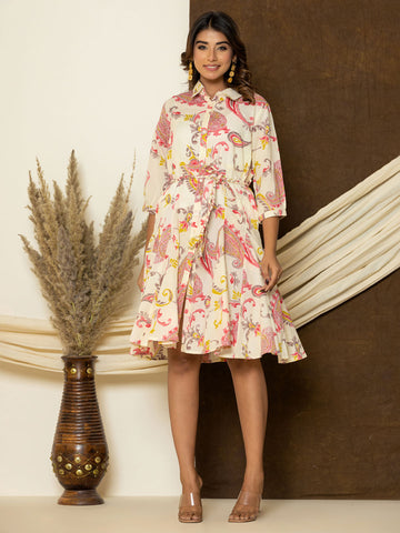 Floral Printed Cotton Dress