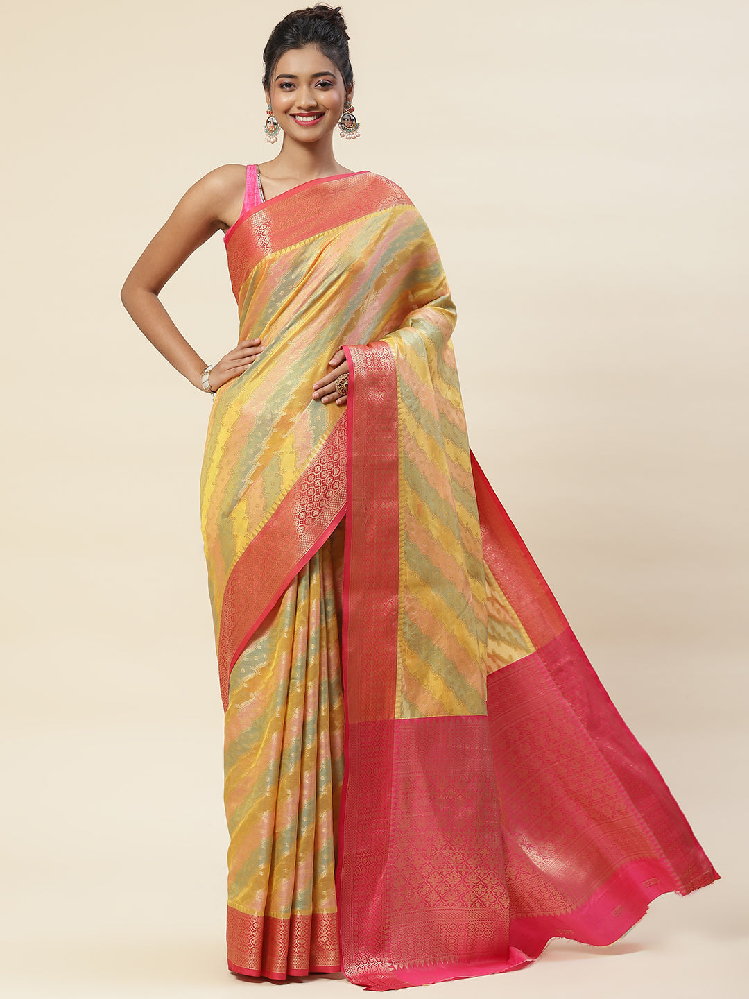 Zari Jaal Woven Cotton Saree