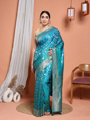 Woven Design Satin Saree